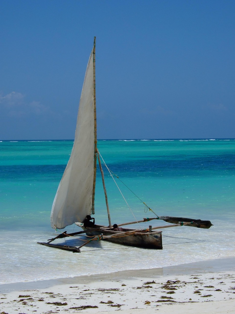 zanzibar, sea, boat, africa, beach, nature, vacation